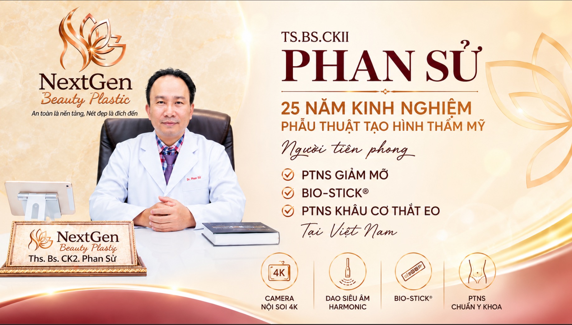 ThS.BS.CKII Phan Văn Sử — Người tiên phong PTNS Giảm Mỡ, Bio-Stick®, PTNS Khâu Cơ Thắt Eo tại Việt Nam